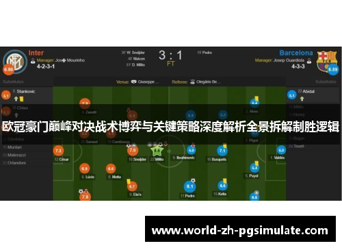 欧冠豪门巅峰对决战术博弈与关键策略深度解析全景拆解制胜逻辑